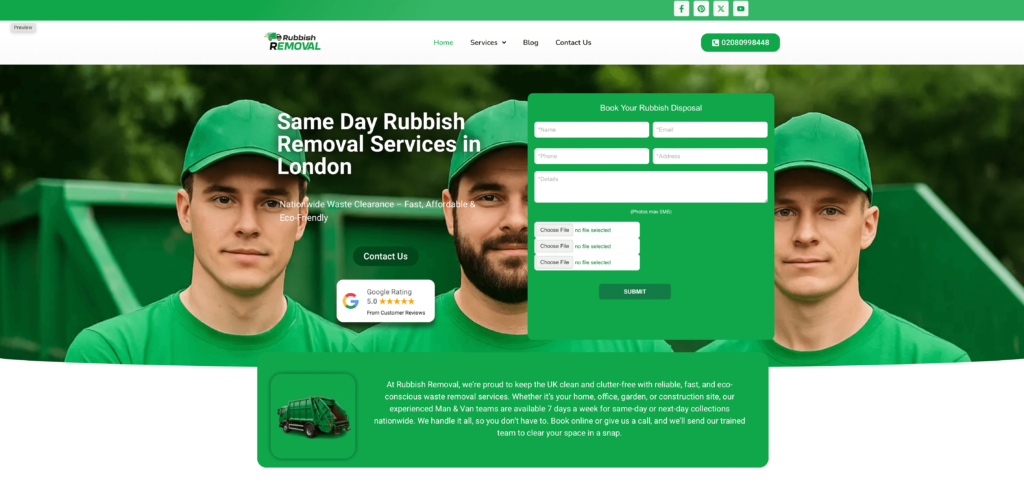 Rubbish Removal website